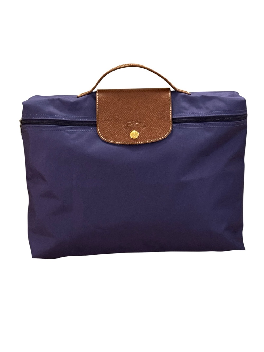 Longchamp Le Pliage Purple Briefcase / Laptop Bag with COA